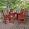 Highwood Usa Weatherly 5pc Square Counter Height Outdoor Furniture Dining Set AD-CNW44-RED - alternate 2
